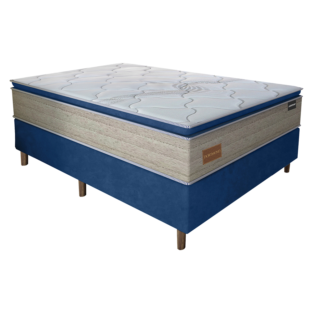 Colchão Cama Box Gazin Molas Ensacadas CasalDortmund 138 X 188